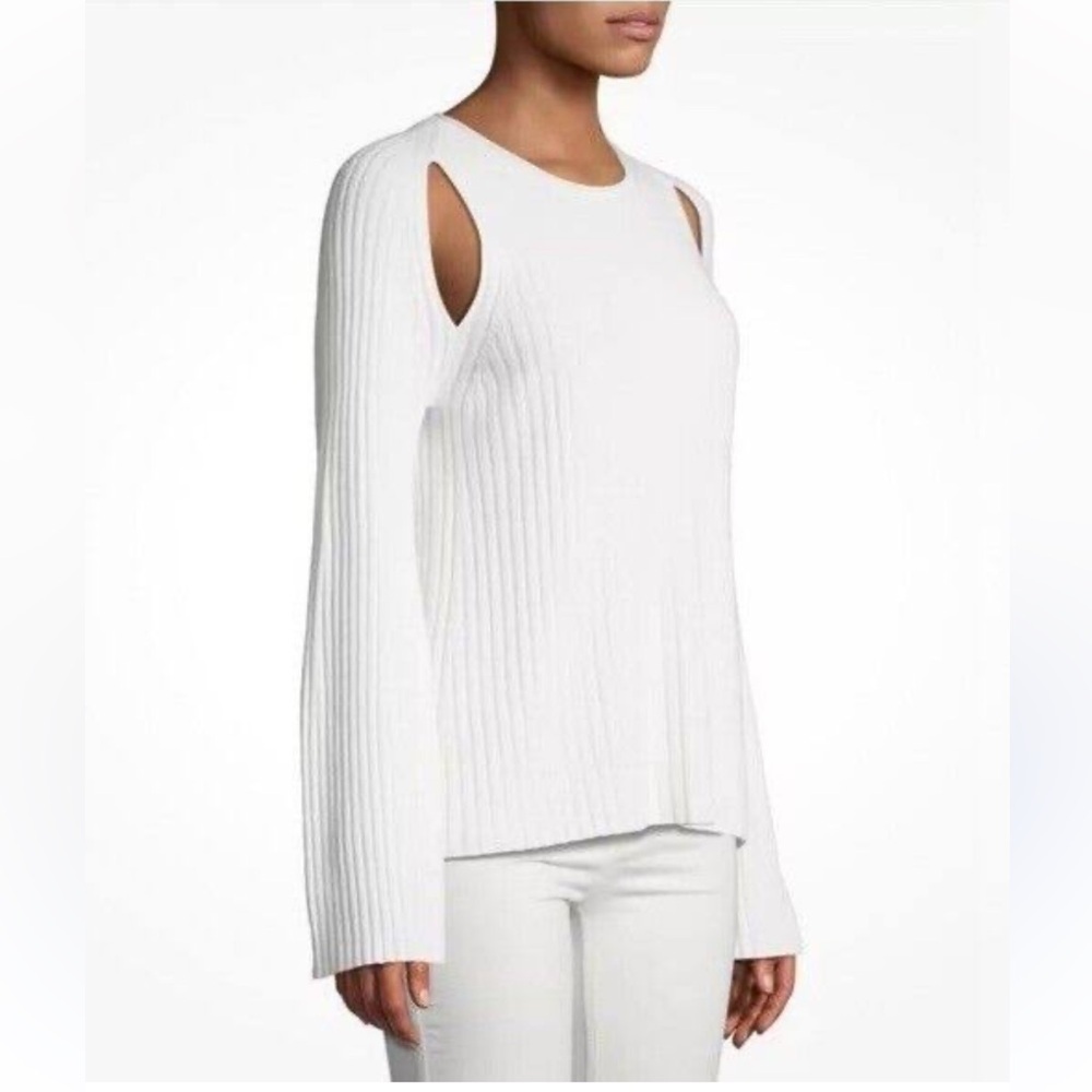 Vince 100% cashmere ribbed bell sleeve sweater